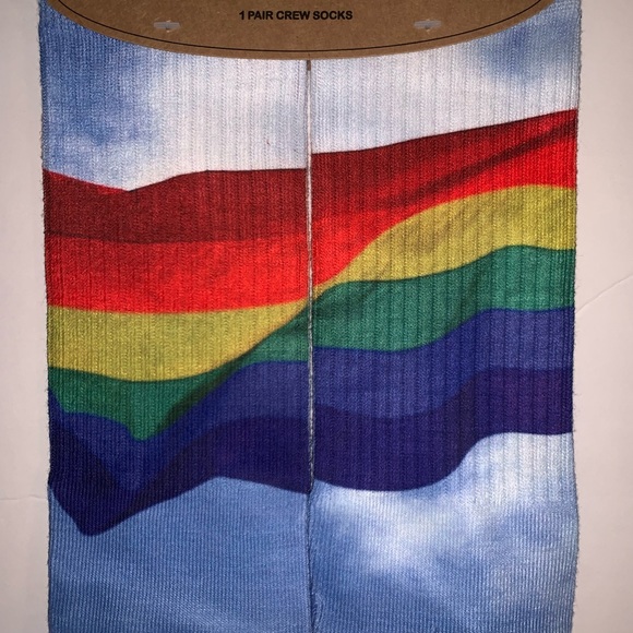 FREE AUTHORITY Accessories - NWT FREE AUTHORITY rainbow colored socks - pride  - unisex - LGBTQ+